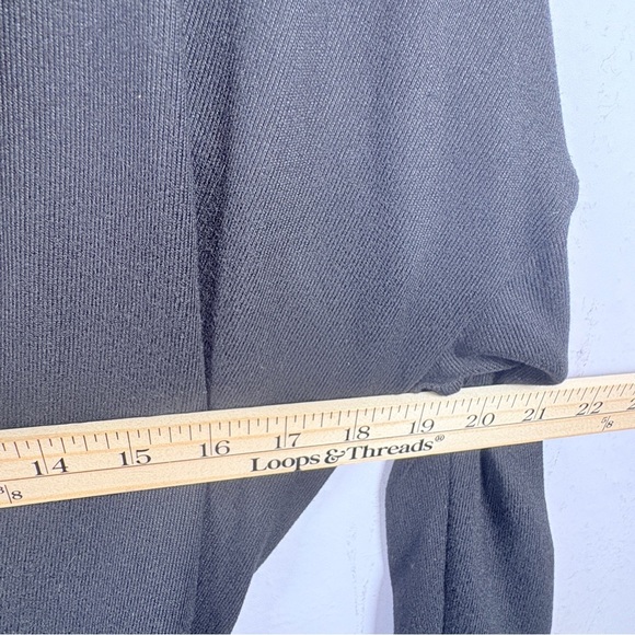 Cuddl Duds Womens Petite Small Black Belted Cardigan Open Front Sweater L/S - Picture 7 of 9